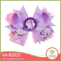 Purple color brilliance princess bow ribbon hairbands